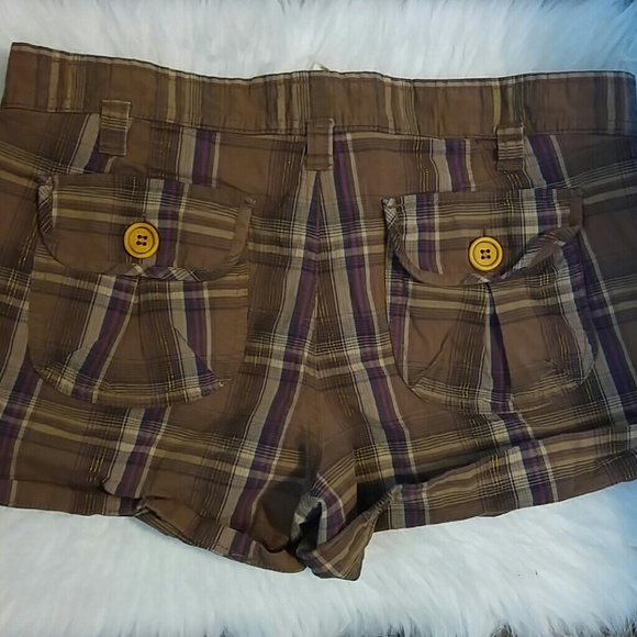 OP brown plaid shorts size 7 - Picture 3 of 3